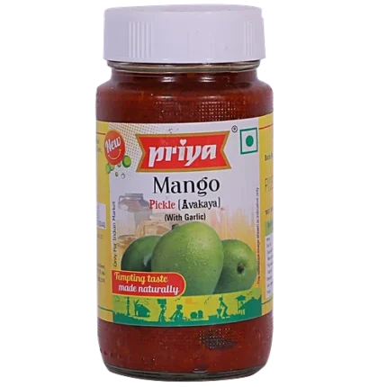 Priya Pickle - Mango Avakaya With Garlic, 300 g Bottle