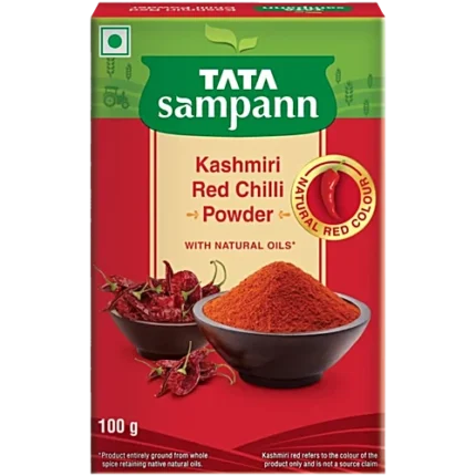 Tata Sampann Kashmiri Red Chilli/Lal Mirchi Powder With Natural Oils, 100 g