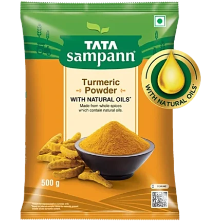 Tata Sampann Turmeric/Haldi Powder With Natural Oils, 500 g